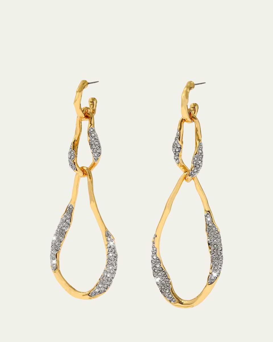 Solanales Crystal Linear Link Earrings